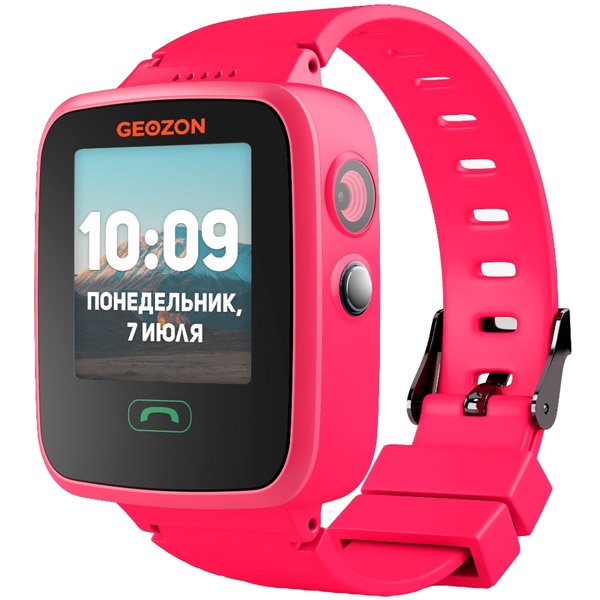 фото Мобильные компактные телефоны, носимые на запястье (часы) GEOZON Aqua /pink(розовый) G-W04PNK