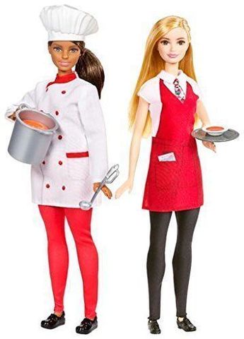 Игровой набор с куклой Mattel Барби Карьера - Ресторан barbie набор кукол chef