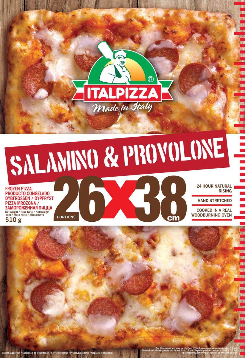 фото Пицца Italpizza Салями и сыр Проволоне, 510 г