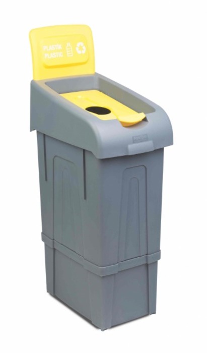 фото Мусорное ведро FANTOM PROFESSIONAL Раздельный сбор мусора, желтый, серый