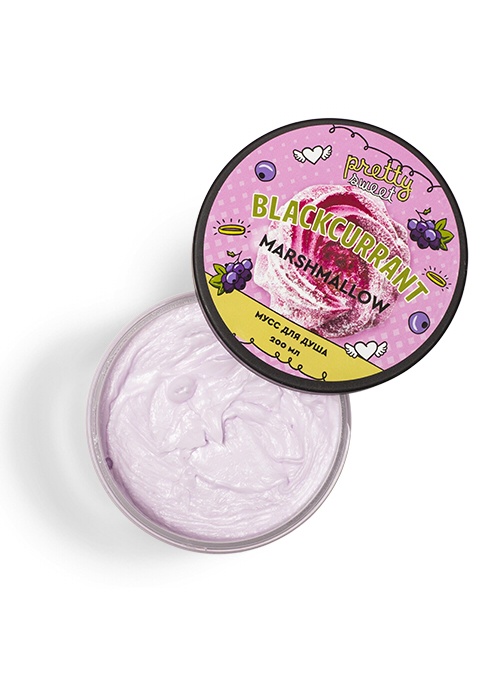 фото Мусс для душа Blackcurrant Marshmallow с ароматом черной смородины Pretty sweet