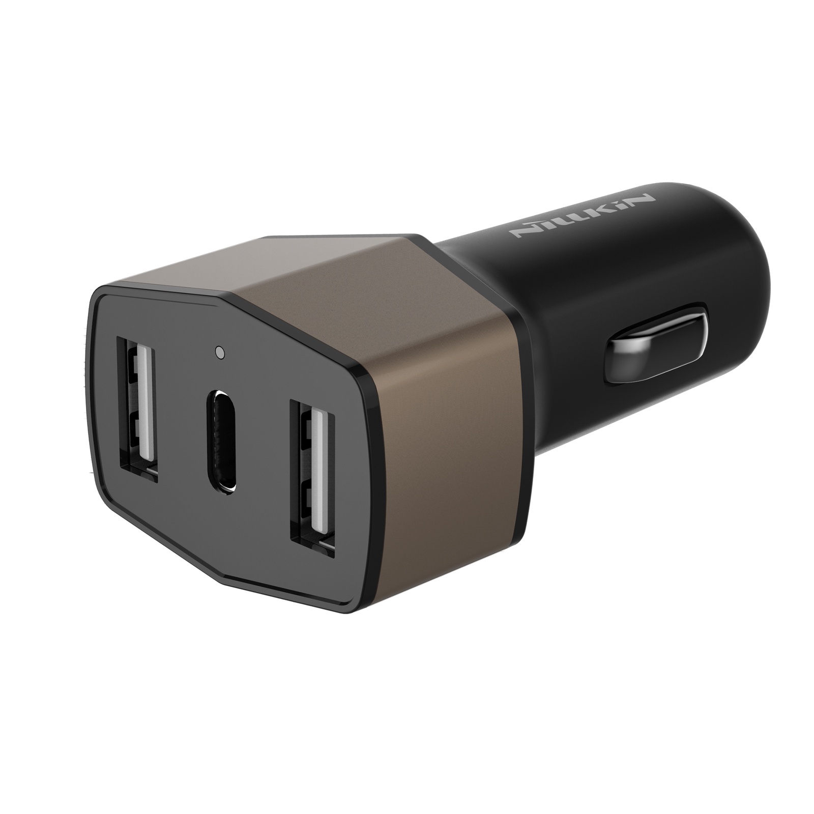 фото Автомобильное зарядное устройство Nillkin Celerity Car charger (3 USB), золотой