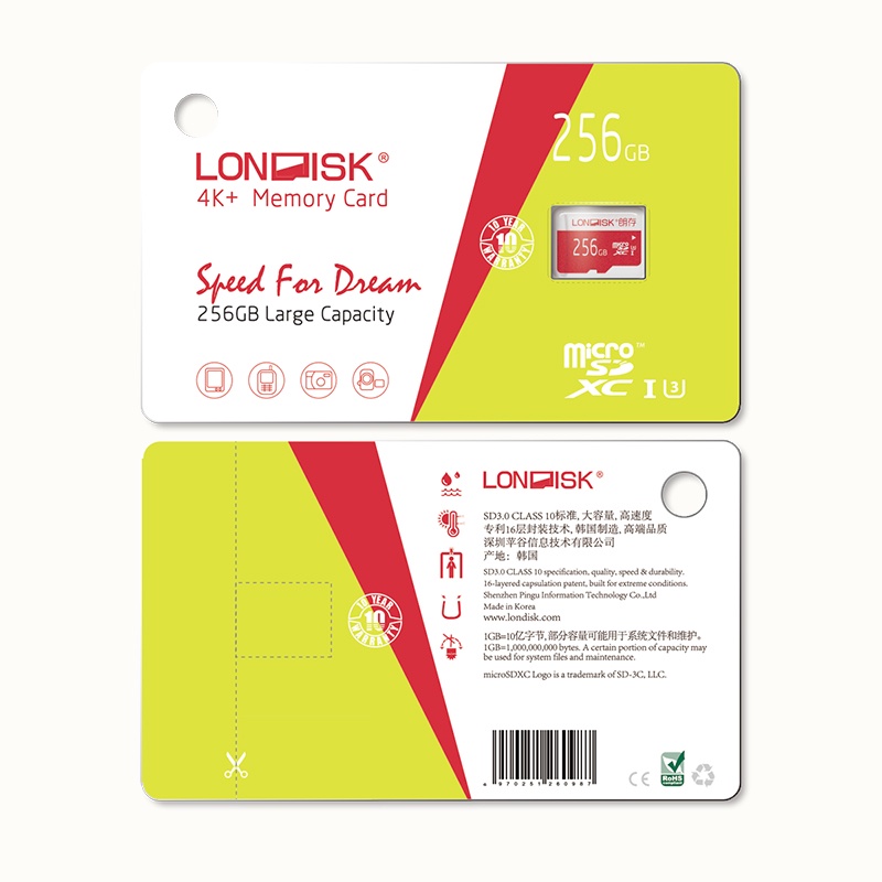 фото Карта памяти LONDISK EXTREME 256ГБ Class 10 U3 microSDHC UHS-I(без адаптер) ,1DGQ8G59XB