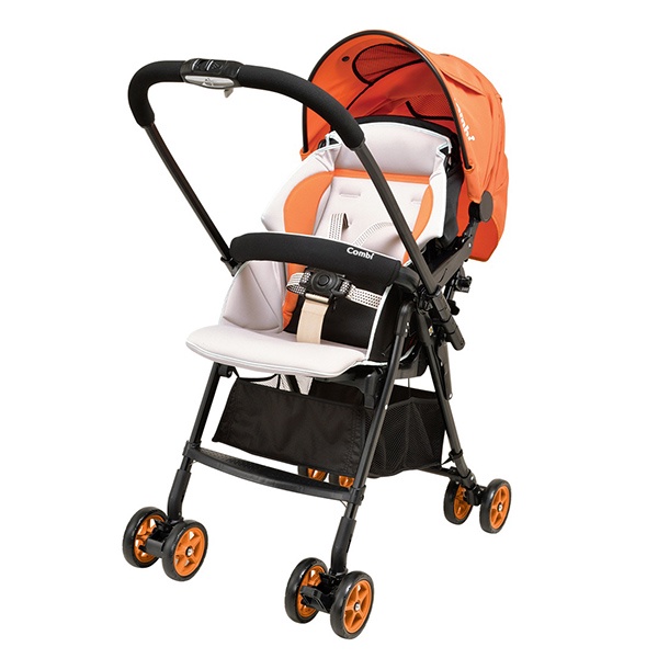 фото Японская детская коляска Combi Well Comfort, оранжевая