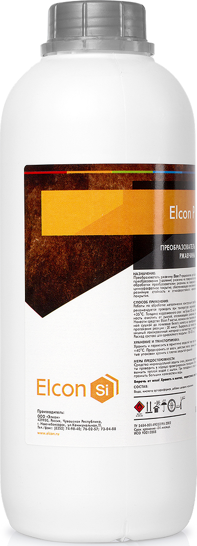 фото Преобразователь ржавчины Elcon P бесцветный, 1 л (1,1 кг)
