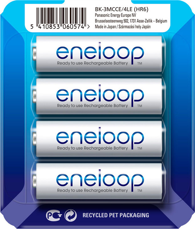 фото Аккумулятор Panasonic Eneloop, BK-3MCCE/4LE, тип АА, 1900 mAh, 4 шт