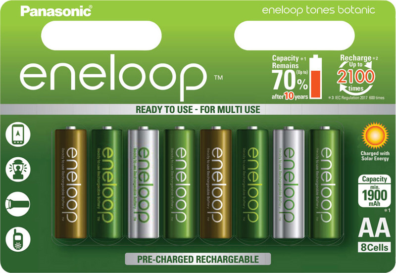 фото Аккумулятор Panasonic Eneloop, BK-3MCCE/8TE, тип АА, 1900 mAh, 8 шт