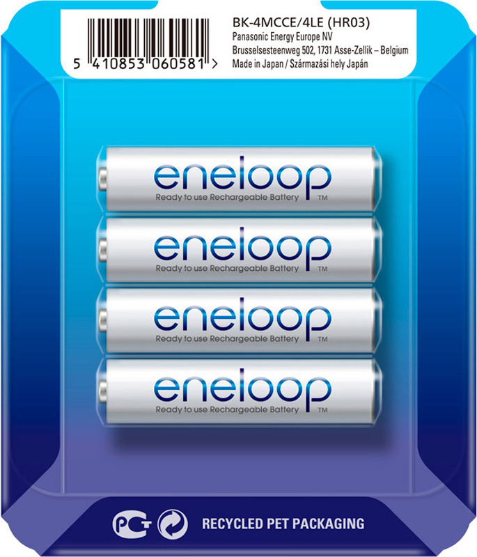 фото Аккумулятор Panasonic Eneloop, BK-4MCCE/4LE, тип ААА, 750 mAh, 4 шт