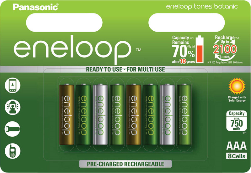 фото Аккумулятор Panasonic Eneloop, BK-4MCCE/8TE, тип ААА, 750 mAh, 8 шт