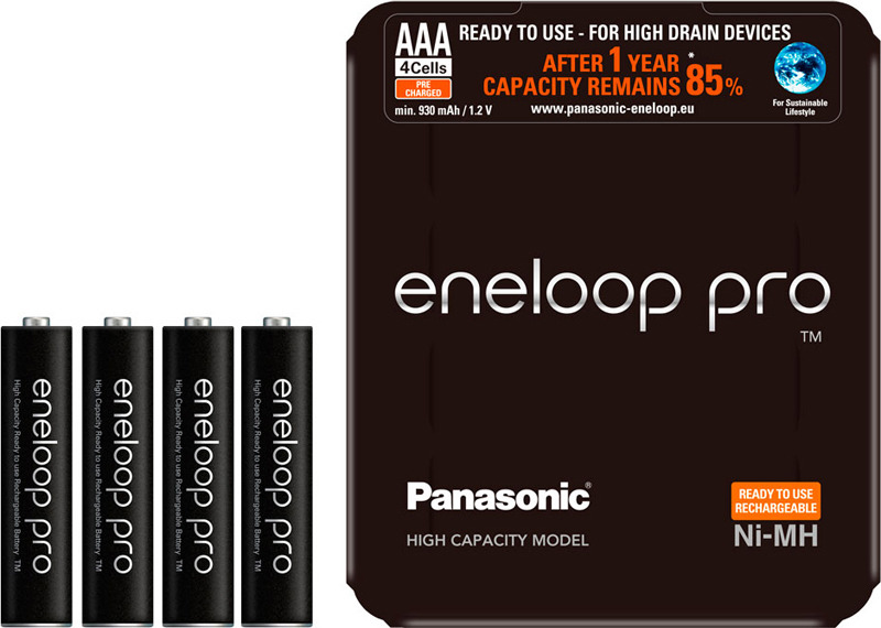 фото Аккумулятор Panasonic Eneloop Pro, BK-4HCDE/4LE, тип ААА, 900 mAh, 4 шт