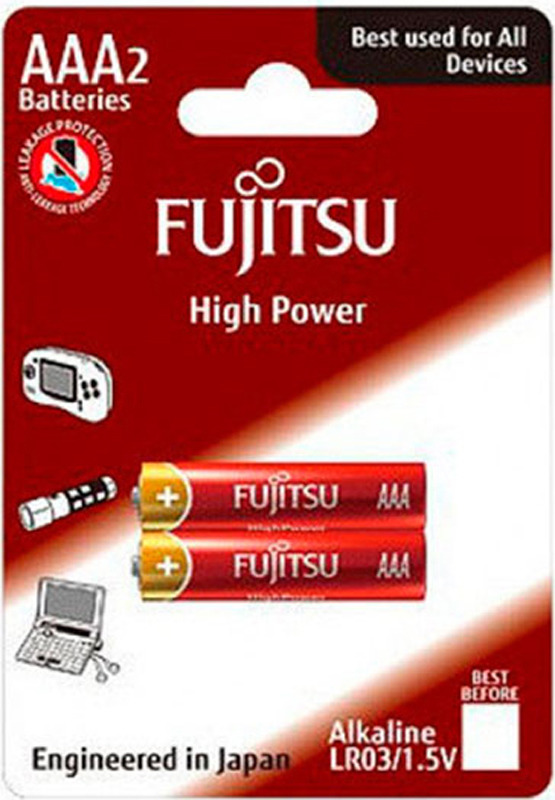 фото Батарейка щелочная Fujitsu, 85000, тип ААА, 2 шт