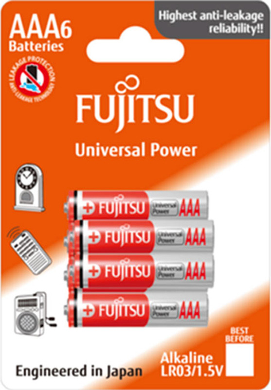 фото Батарейка щелочная Fujitsu Universal Power, 97580, тип ААА, 6 шт