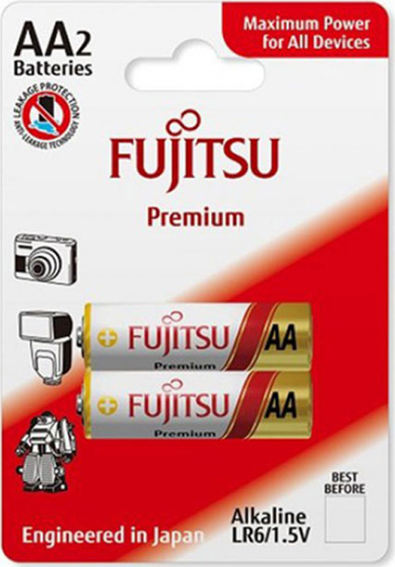 фото Батарейка щелочная Fujitsu Premium Power, 82280, тип АА, 2 шт