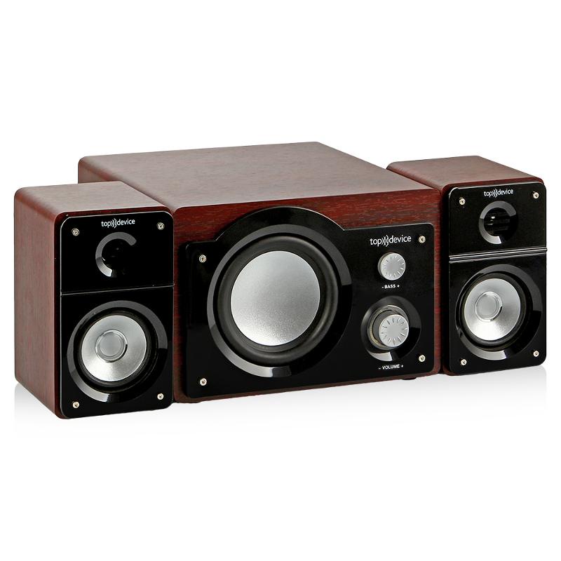 КолонкиTOPDEVICETDM-345(2.1,34W,25Hz-20kHz,Cherry)поврежденаяупаковка