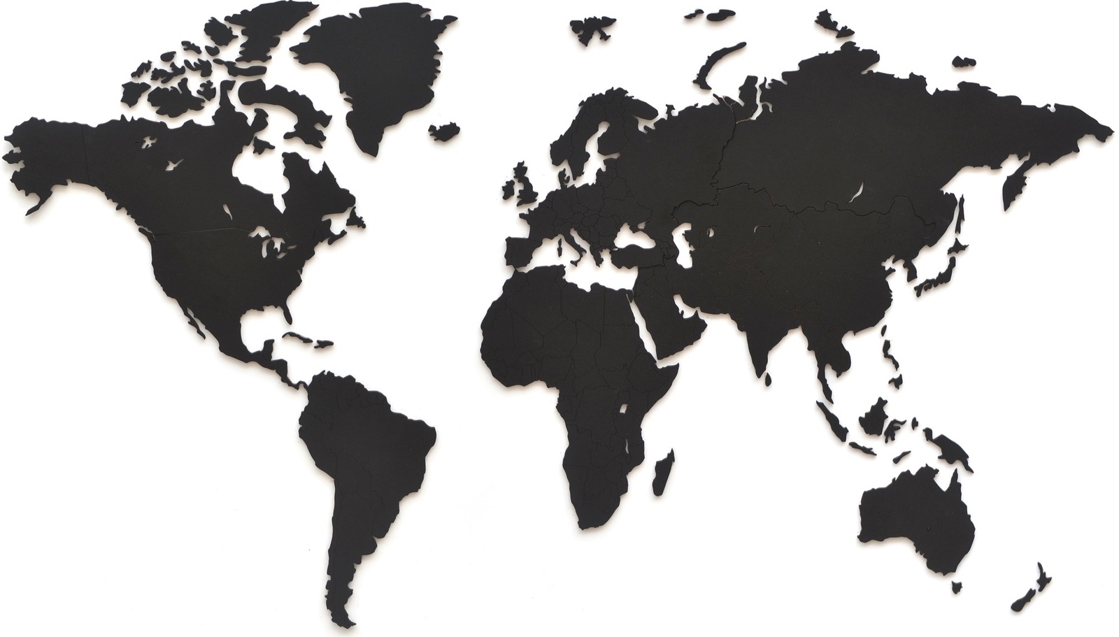 фото Украшение на стену Mimi Пазл-наклейка карта мира Wall Decoration Base, 90х54 см, ДВП, Дерево
