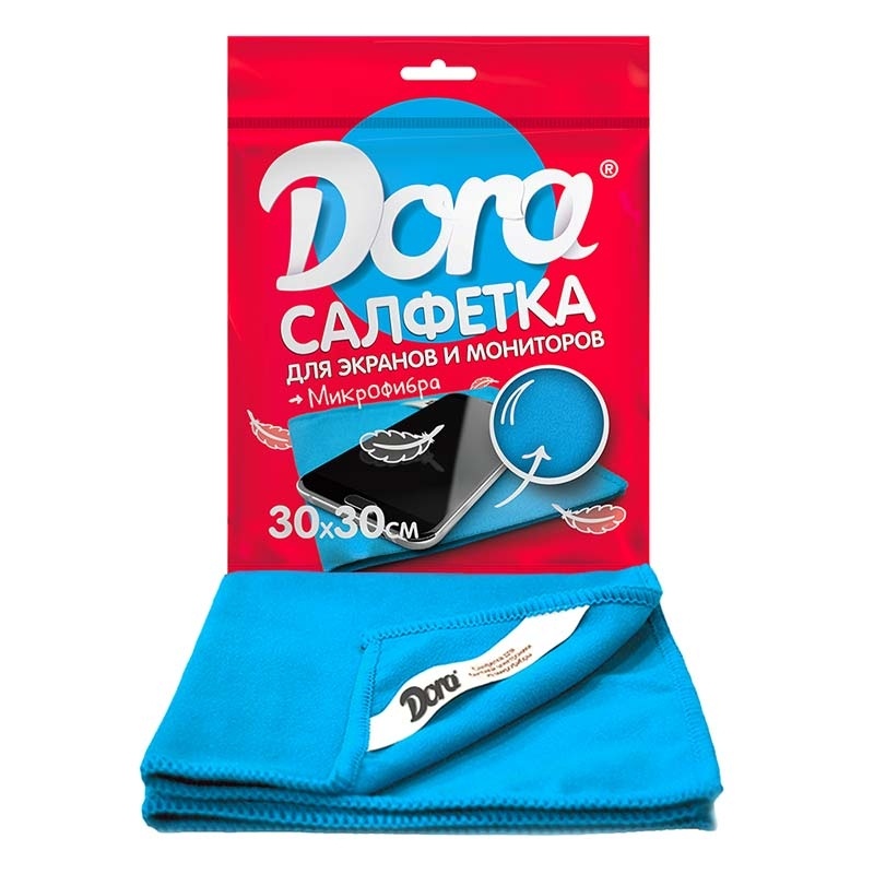 фото Салфетка Dora  Для экранов,мониторов и электротехники , голубой