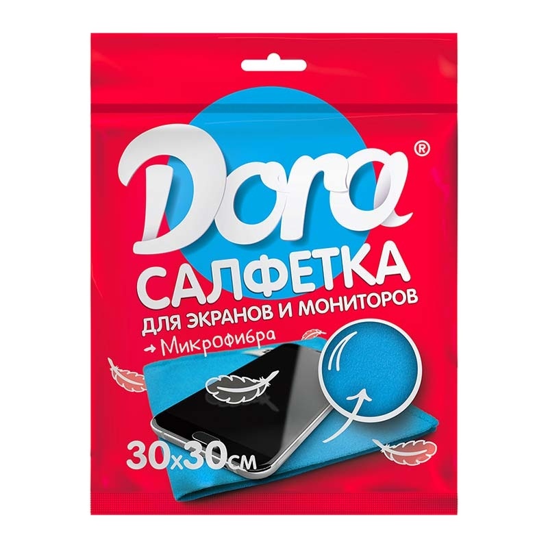 фото Салфетка Dora  Для экранов,мониторов и электротехники , голубой