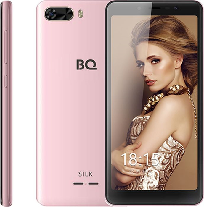 фото Смартфон BQ Silk, 8 ГБ, розовый Bq mobile
