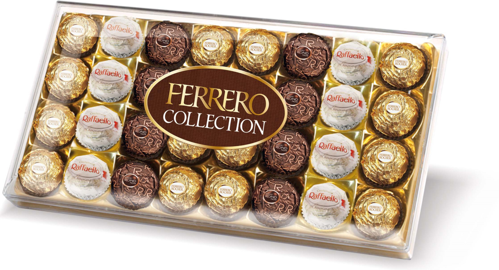 фото Ferrero Collection набор конфет: Raffaello, Ferrero Rocher, Ferrero Rondnoir, 360 г