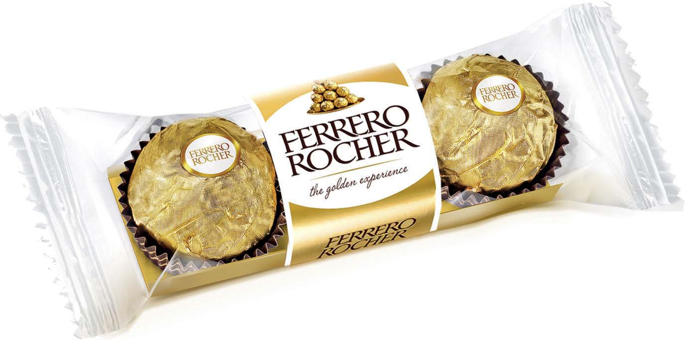 фото Ferrero Rocher конфеты из молочного шоколада с начинкой из крема и лесного ореха, 37,5 г