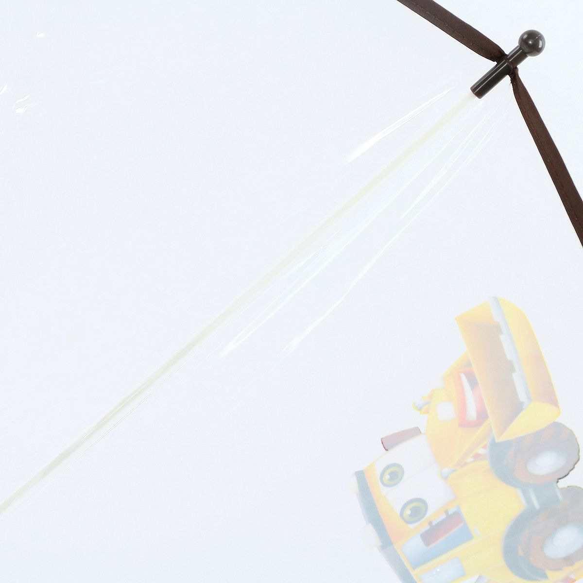 фото Зонт-трость детский ArtRain, механика, цвет: прозрачный, коричневый. 1511-03
