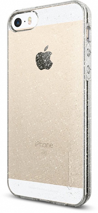 фото Чехол для сотового телефона SGP Liquid Air Glitter (041CS21959) для iPhone 5/5S/SE, прозрачный