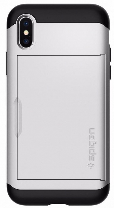 фото Чехол для сотового телефона SGP Slim Armor CS (057CS22158) для Apple iPhone X, серебристый