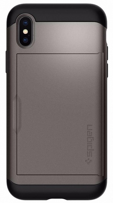 фото Чехол для сотового телефона SGP Slim Armor CS (057CS22156) для Apple iPhone X, серый