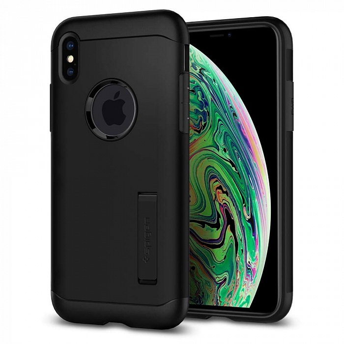 фото Чехол для сотового телефона SGP Чехол Spigen Slim Armor (065CS25156) для iPhone Xs Max (Black), черный