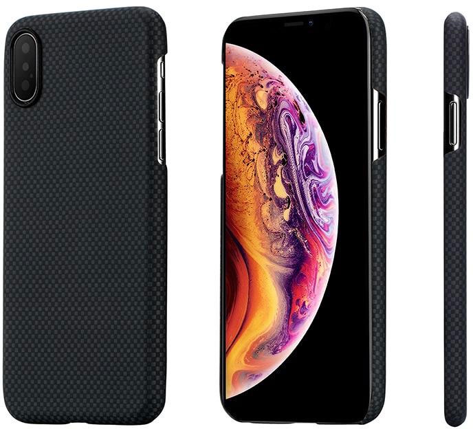 фото Чехол для сотового телефона Pitaka Aramid Case Plainдля iPhone XS/X, черно-серый