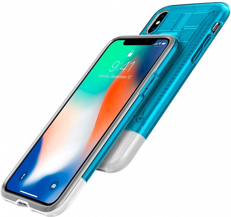 фото Чехол для сотового телефона SGP Classic C1 (057CS24432) для Apple iPhone X, голубой