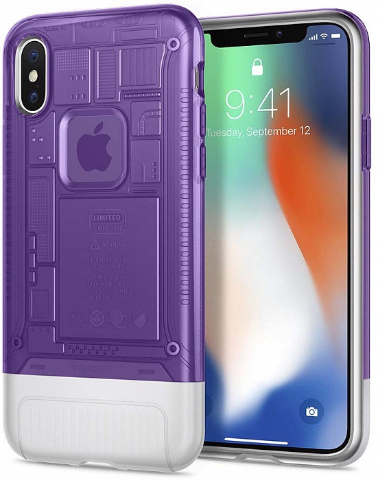 фото Чехол для сотового телефона SGP Classic C1 (057CS24431) для Apple iPhone X, сиреневый