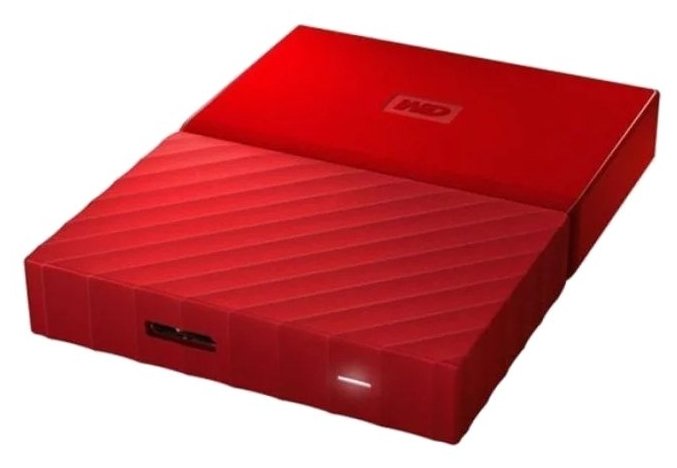 фото Портативный внешний жесткий диск WD HDD 4 TB My Passport, 2.5", USB 3.0, красный