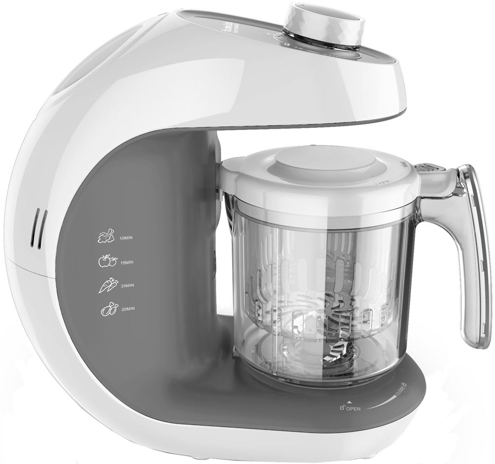 фото Funkids / Блендер-пароварка для приготовления детского питания "SteamCooker BFP-1800M" White-D.Grey