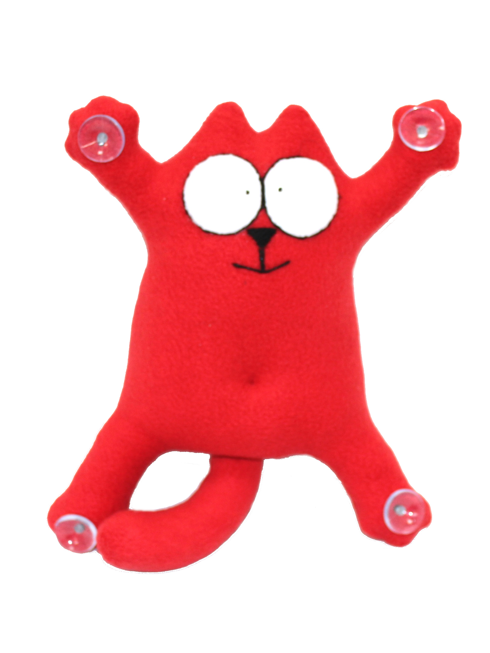 фото Игрушка Snoogy. Кот "Котофаня" с присосками на стекло, красный.