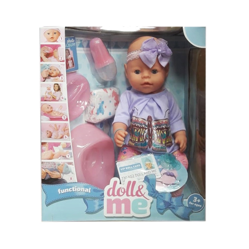 фото Пупс DOLL&ME Функциональный с аксессуарами 1003