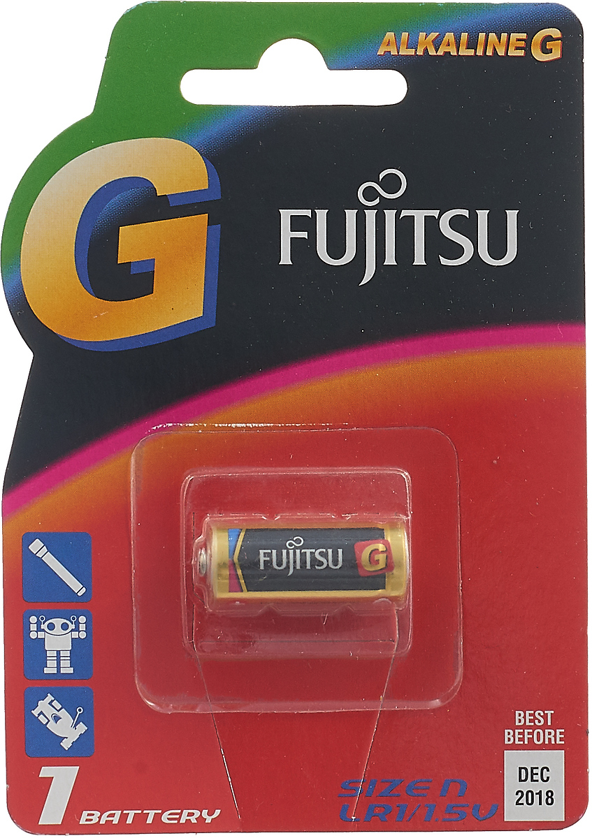 фото Батарейка щелочная Fujitsu, 95157, тип LR1, 2 шт