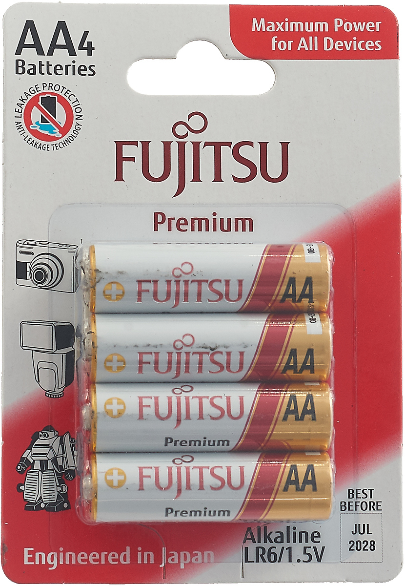 фото Батарейка щелочная Fujitsu Premium Power, 83970, тип АА, 4 шт