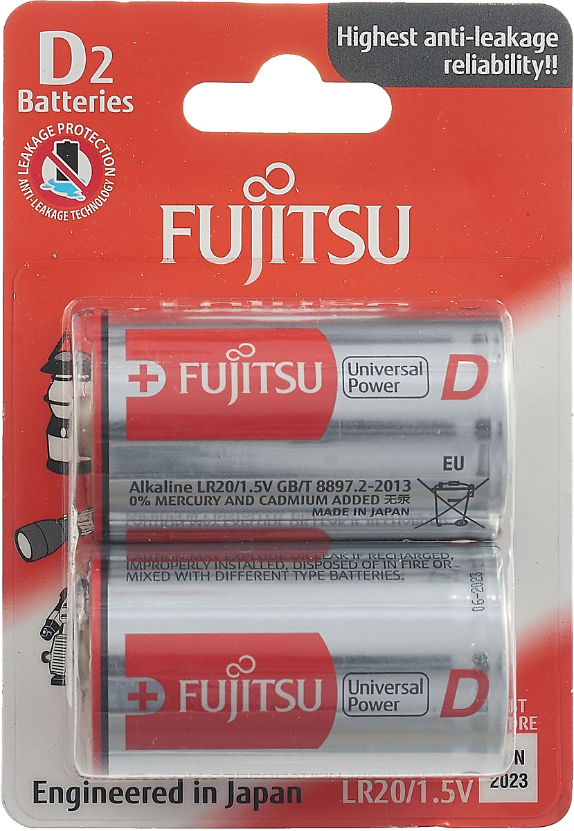 фото Батарейка щелочная Fujitsu Universal Power, 85390, тип LR20