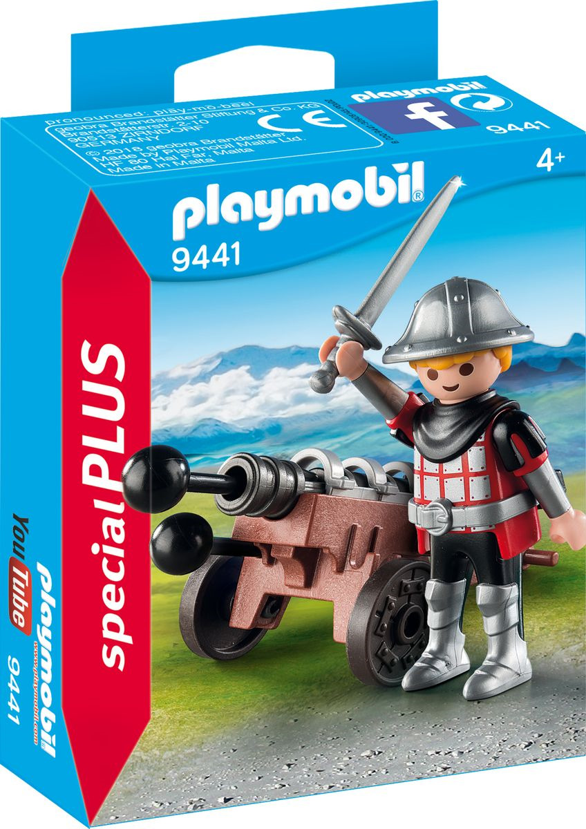 фото Пластиковый конструктор Playmobil Рыцари Рыцарь с пушкой, 9441pm