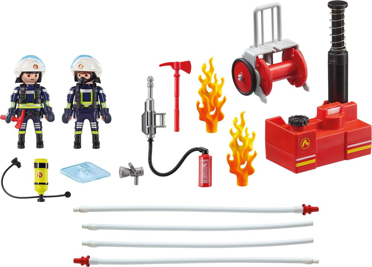фото Пластиковый конструктор Playmobil Пожарная служба Пожарные с водяным насосом, 9468pm
