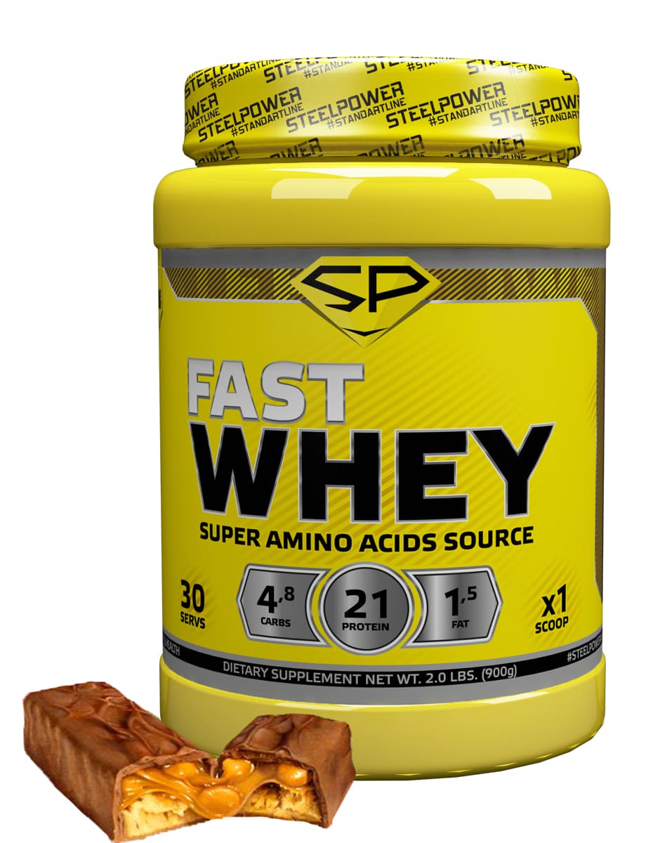 фото SteelPower Nutrition / Сывороточный протеин Fast Whey, 900 г, Сникерс