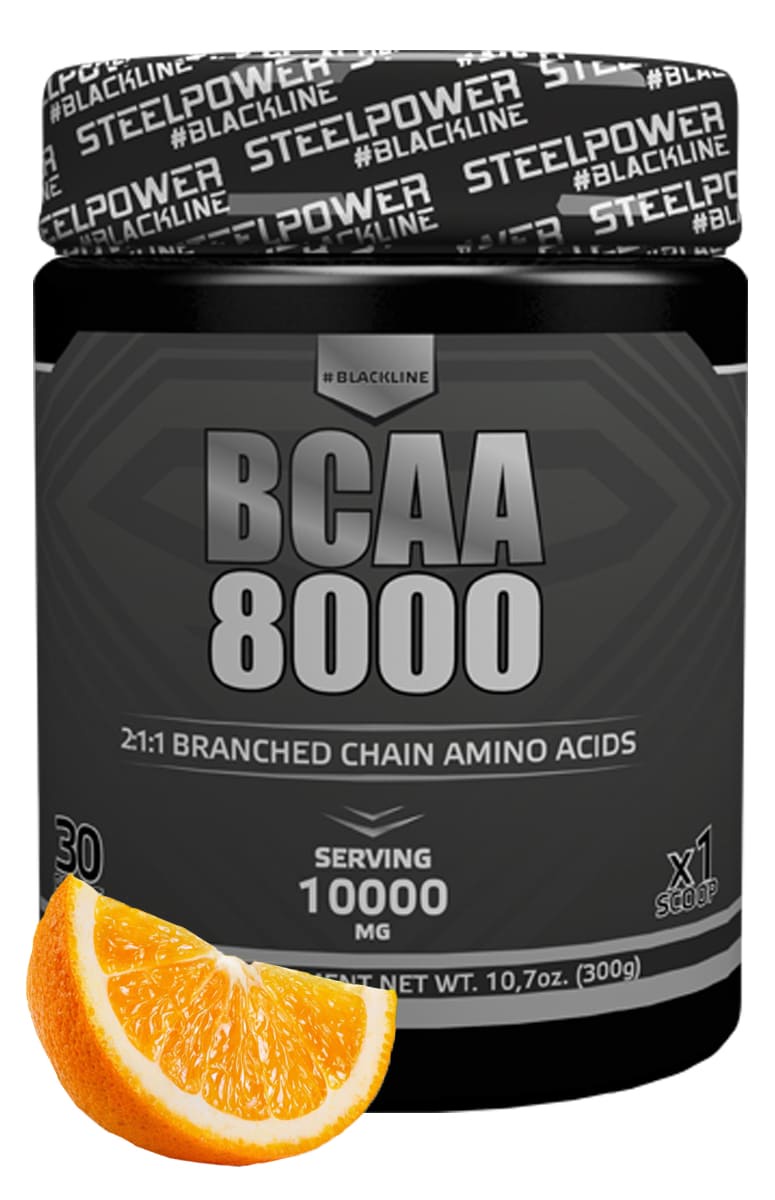 фото SteelPower Nutrition / Аминокислоты Bcaa 8000, 300 г, Апельсин