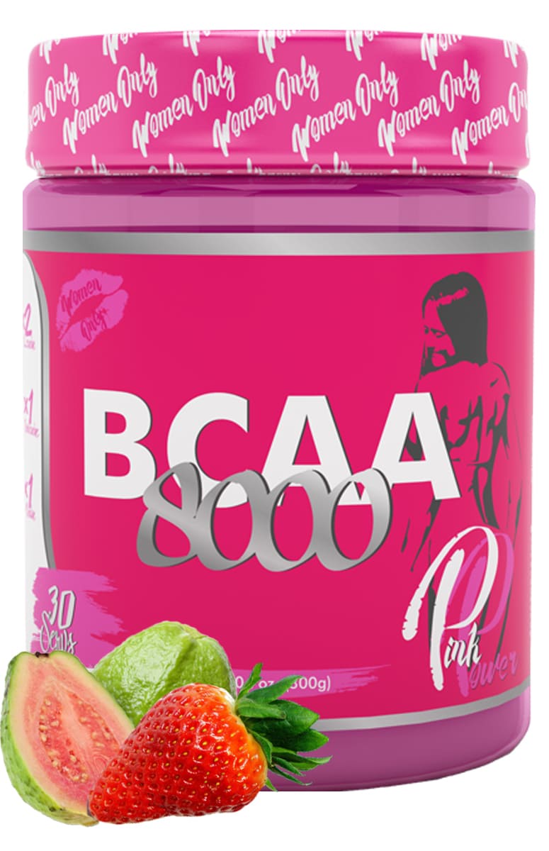 фото PinkPower / Аминокислоты Bcaa 8000, 300 г, Клубника-Гуава Steelpower nutrition