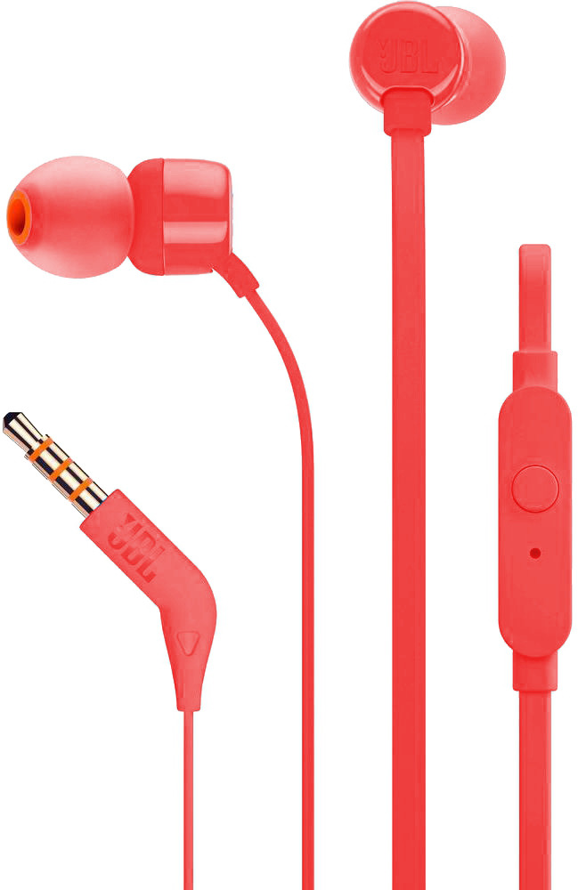 фото Наушники JBL T110, red