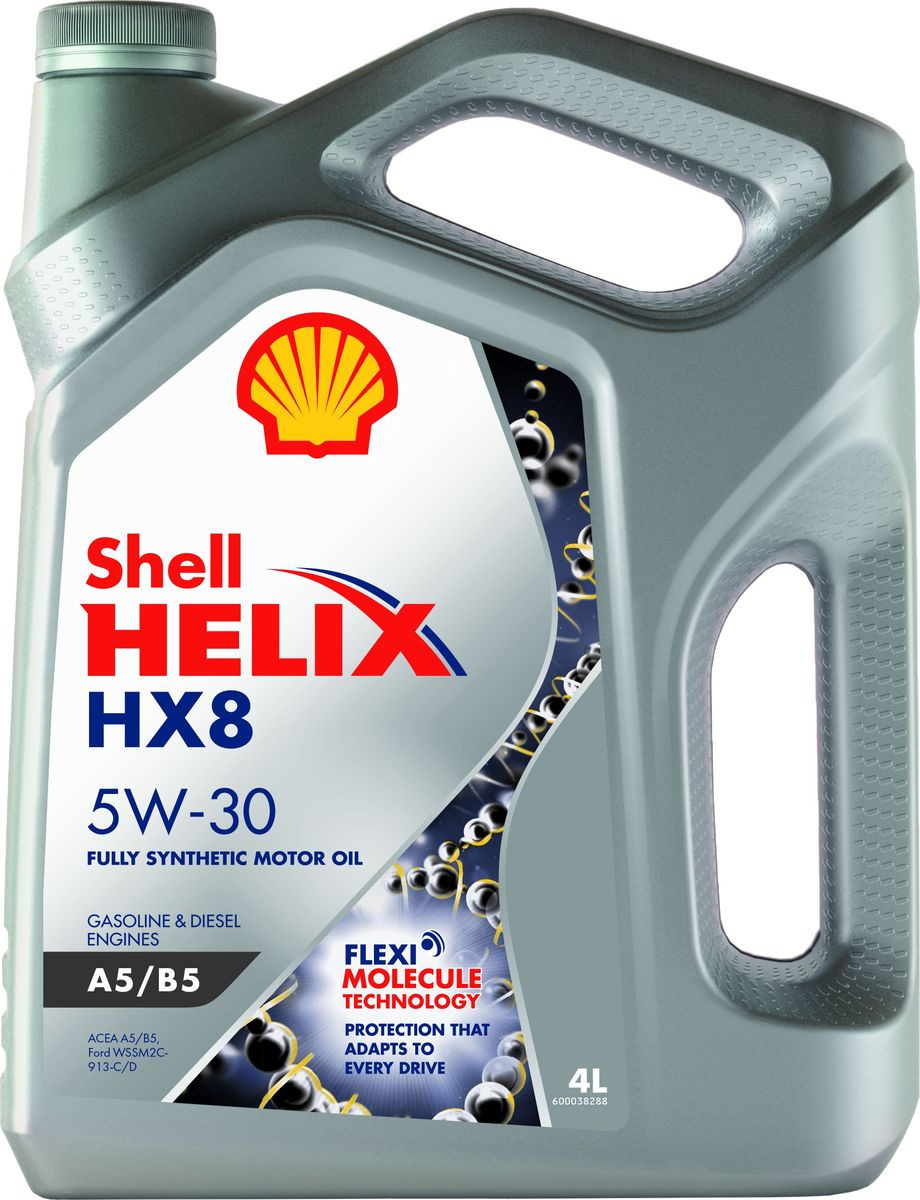 фото Моторное масло Shell Helix HX8 A5/B5, синтетическое, 5W-30, 4 л