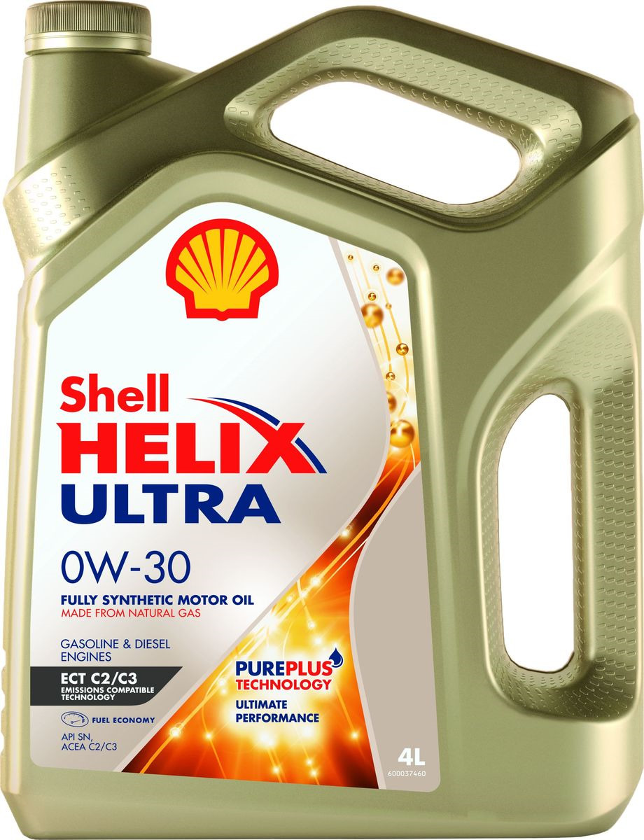 фото Моторное масло Shell Helix Ultra ECT C2/C3, синтетическое, 0W-30, 4 л