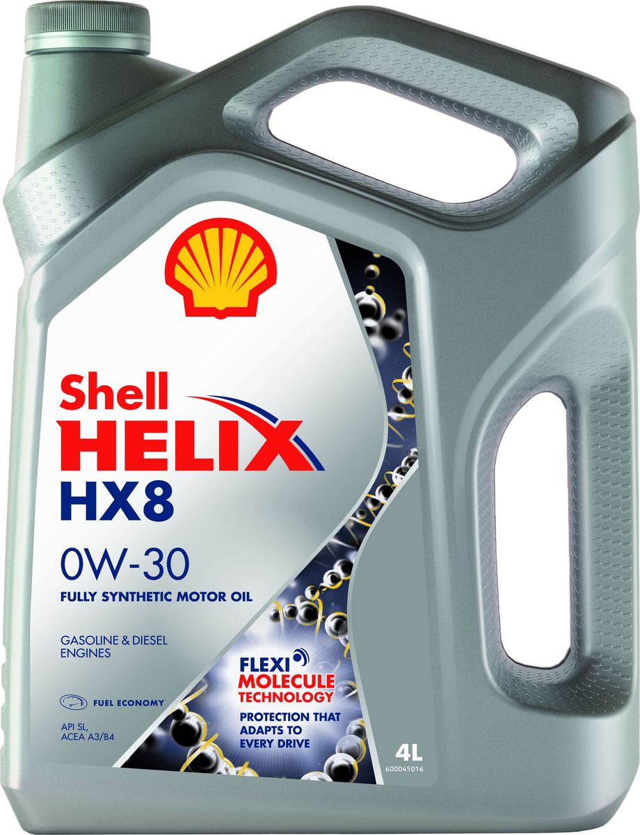 фото Моторное масло Shell Helix HX8, синтетическое, 0W-30, 4 л