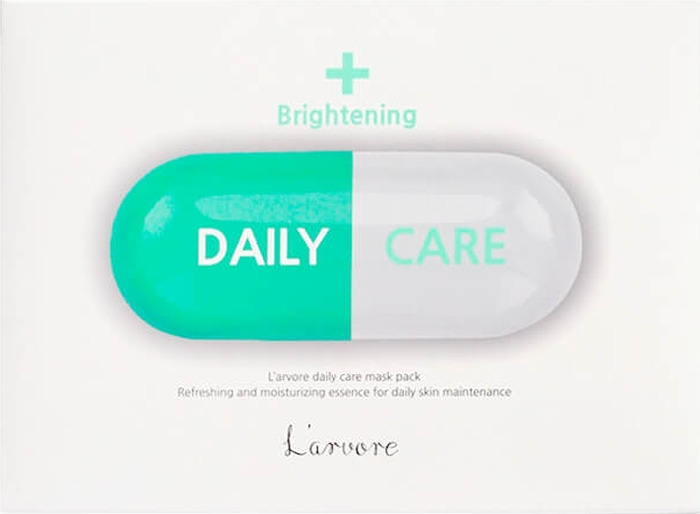 фото Тканевая маска для лица L'Arvore Daily Care Mask Brightening, осветляющая, 25 г