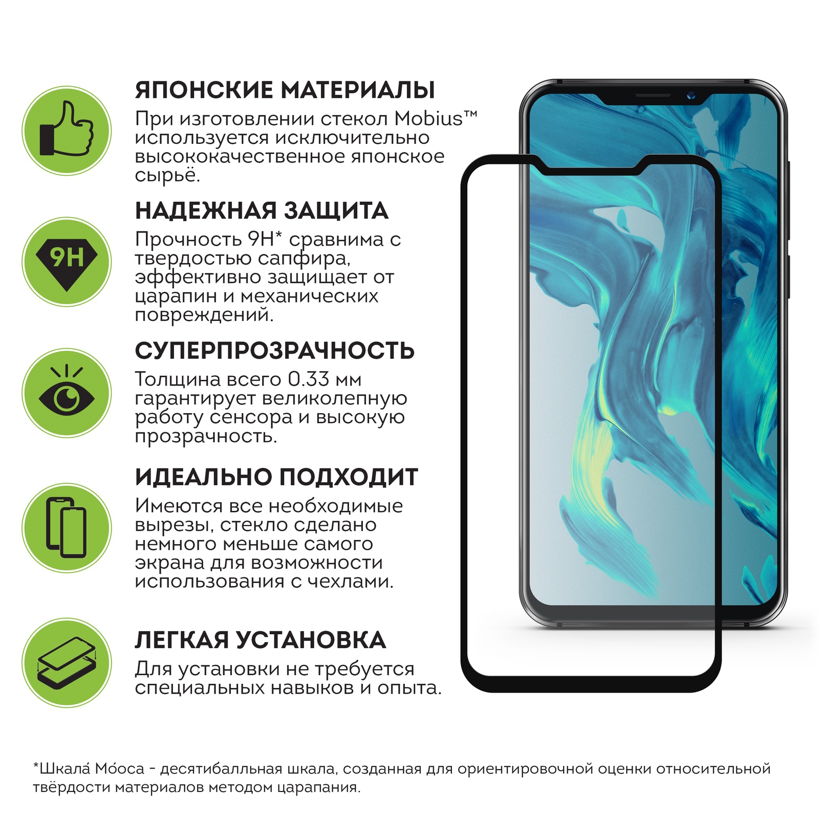 фото Защитное стекло Mobius для Meizu X8 3D Full Cover (Black)